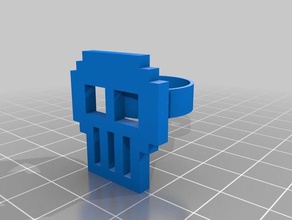 il mio personalizzato pixel art anello di progettare proprio anelli su misura 3d print model - Mito3D