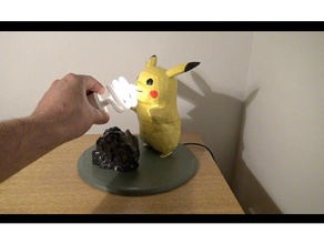 pikachu magic night light 3d printing pokemon electric thunderbolt 3d print model - Mito3D