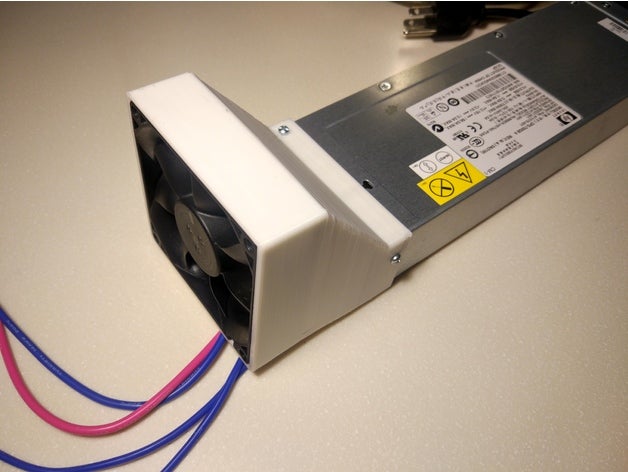 hp dps-700 gb de 80 mm la cubierta del ventilador electrónica 12v suministro el cargador isdt fuente alimentación servidor xt60 3D print model - Mito3D