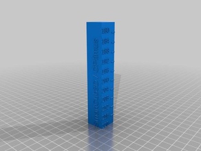 my customized temperature calibration tower 200 180 3d printing tests 3d print model - Mito3D