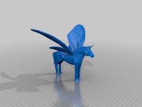 Einhorn pegasus Pferd Kreaturen 3d print model - Mito3D