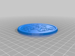 medallón poco asistentes monedas & insignias personalizado 3d print model - Mito3D