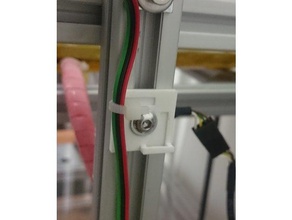 screw mount cable tie holder 20x20mm profile kabelbinder aluprofil 3d printer parts 3d print model - Mito3D