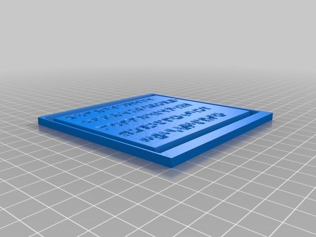 braille 2d art personnalisé 3D print model - Mito3D