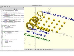 openscad - array utility objects tutorial 3d print model - Mito3D