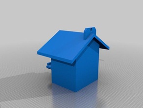 bird house + nest making space accessories hose 3d print model - Mito3D