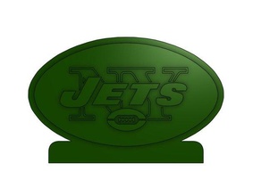 new york jets logo decorazione segni e loghi getti il nfl nyj sport 3d print model - Mito3D