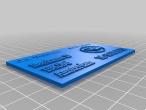 tarjeta de visita La impresión en 3d 3d print model - Mito3D