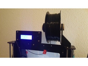 filament support arm lcd displacement ctc prusa i3 pro b 3d printer accessories brazo filamento soporte 3d print model - Mito3D