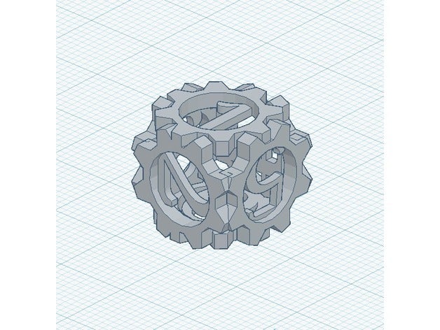 engrenagem d6 mk1 A impressão 3d dados 3D print model - Mito3D