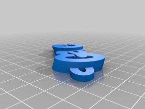 grazia targhetta i portachiavi su misura 3d print model - Mito3D