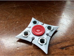 fidget ninja star spinner nuts toys & games 3d print model - Mito3D