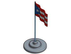 puerto rica drapeau art le rico en agitant 3d print model - Mito3D