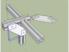2020 soporte de ángulo type3 apretado partes la extrusión aluminio 3d print model - Mito3D