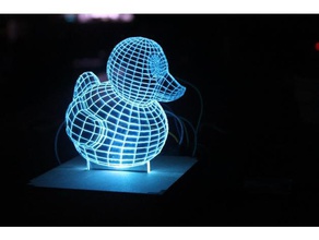 3d led illusie lamp art arduino lasercutter optical illusion 3d print model - Mito3D