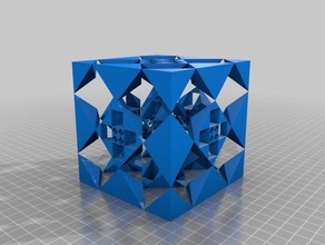 3d cubic fractal math 3d print model - Mito3D