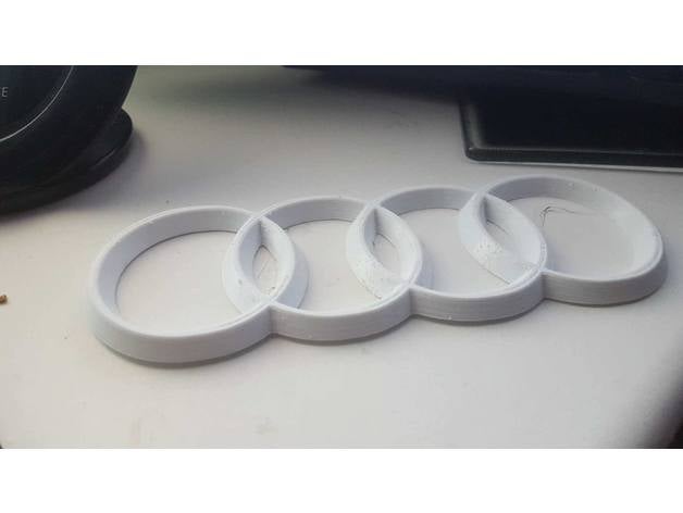 audi logo Motorraum-Abdeckung automotive 3D print model - Mito3D