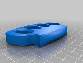 plass kalın versiyonu araçlar knuckles knuckle duster kendini savunma 3d print model - Mito3D