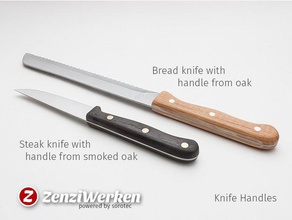 manches de couteaux cnc cuisine et salle à manger la routeur poignée le couteau chêne stepcraft zenziwerken 3d print model - Mito3D