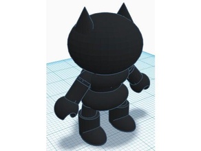 cartoon figure - cat guy toy & game accessories gaming miniature superhero 3d print model - Mito3D