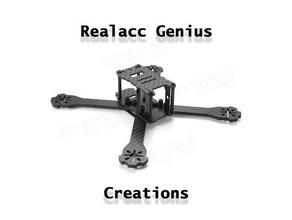 realacc genio - creaciones r c vehículos banggood montaje de la cámara diydrones drone el fpv hd cam monte quadcopter xiaomi yi 3d print model - Mito3D