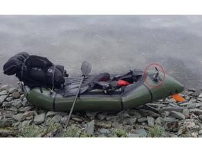detatchable packraft fishing rod holder sport & outdoors 3d print model - Mito3D