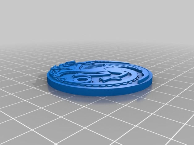 house targaryen sigil keychain keychains key chain fob 3D print model - Mito3D