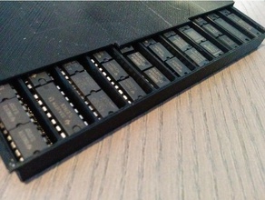 ıc ajanda sos elektronik durumda chip çip tutucu dip diy entegre devre Organizatör 3d print model - Mito3D