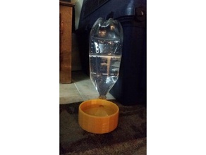gravity feed dog water bowl pets 3d print model - Mito3D