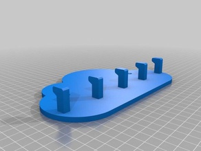 my customized key hanger cloud storage household 3d print model - Mito3D