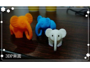voxel 3d model elephant art slash animal fashion tinkercad toy 3d print model - Mito3D