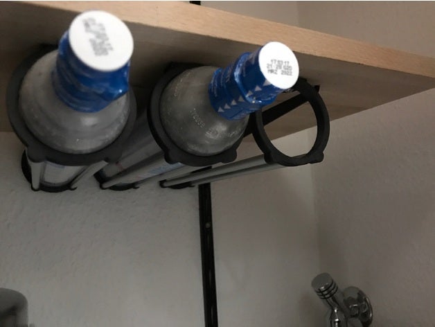 co2 bottle under shelf mount organization 3D print model - Mito3D