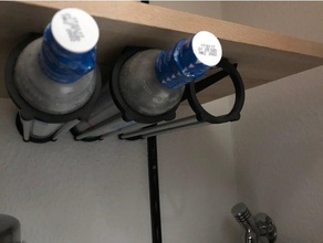 co2 bottle under shelf mount organization 3d print model - Mito3D