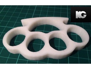 knuckle duster 3d baskı pirinç muştalar knuckleduster knuckles plastik kendini savunma 3d print model - Mito3D
