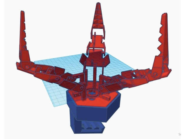 gripper three finger doc ock dr octopus kuinke triclaw robotics 9g servo awesome oc pixycam robotic spiderman triangle 3D print model - Mito3D