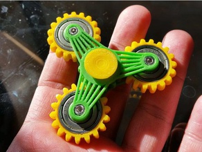 ince dişli spinner mekanik oyuncaklar fidget openscad 3d print model - Mito3D