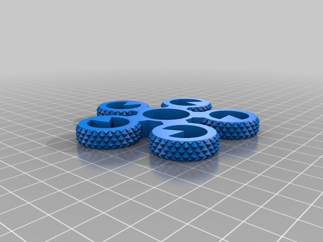 pacman penta-spinner juguetes mecánicos personalizado 3D print model - Mito3D