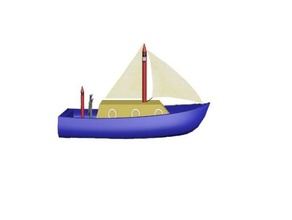 crayola bateau L'impression 3d 3d print model - Mito3D