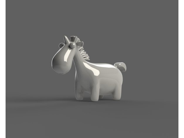 cute unicorn animals 3dprint 3dprintable 3d animal figure kids toys sculpture solid 3D print model - Mito3D