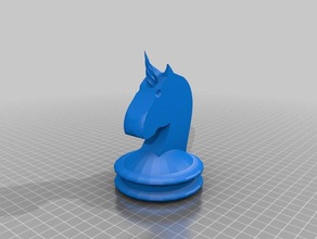 unicornio caballero de la pieza ajedrez el 3d print model - Mito3D