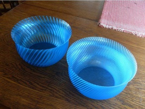 spiral fluted bowls decor bowl spiralized vase mode 3d print model - Mito3D
