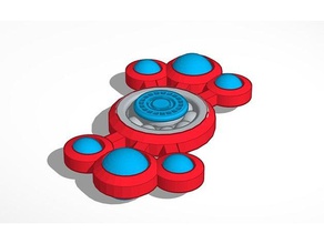 fidget spinner, doppie e triple, xl gadget cuscinetto cool mano spinner giocattolo il marmo 3d print model - Mito3D