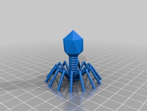 il mio personalizzato batteriofago t4 biologia su misura 3d print model - Mito3D