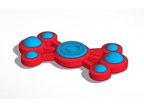 fidget spinner double-triple gadgets bearing cool hand toy gadget 3d print model - Mito3D