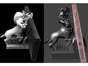 lynel nintendo & kartuş tutucu stand geçin video oyunları open nefes vahşi centaur canavar dur tablet zelda 3d print model - Mito3D
