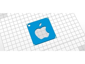 apple llavero llaveros 3dmyd el logotipo de portachiavi 3d print model - Mito3D