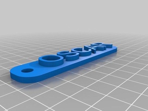 personalizado simple llavero oscar signos y logotipos 3d print model - Mito3D