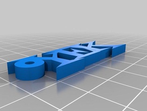 yek Schlüsselanhänger kundengebundene 3d print model - Mito3D