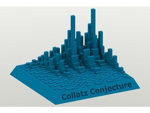 collatz conjecture torri matematica arte 3d print model - Mito3D