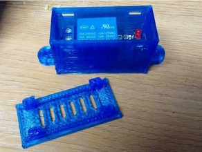 caja para placa rele arduino 5v 1 solo do canal eletrônica de retransmissão montagem caso relé 3d print model - Mito3D